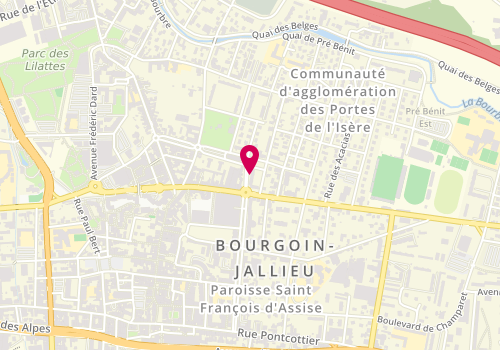 Plan de Le Jardin de Bouquet, 34 avenue Maréchal Leclerc, 38300 Bourgoin-Jallieu