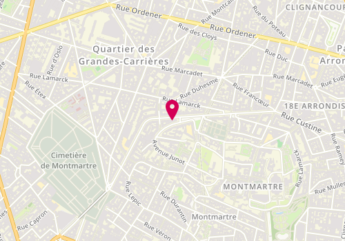 Plan de La Belle Plante, 64 Rue Caulaincourt, 75018 Paris
